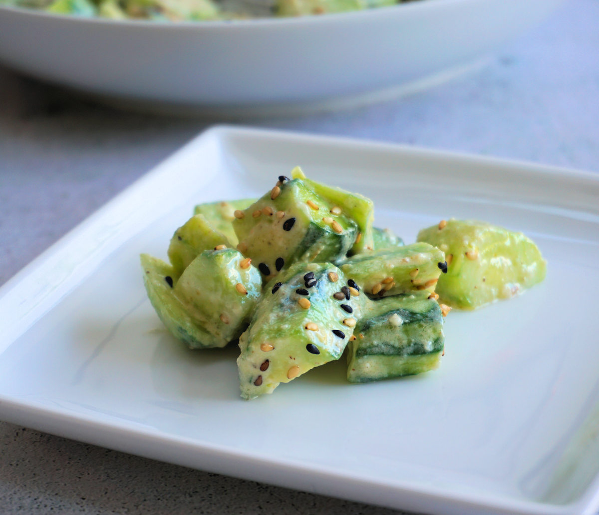 Cucumbers With Cumin Tahini Recipe Cuisine Fiend